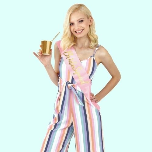 BRIDE SQUAD Schärpe light pink - Wedding-Secrets