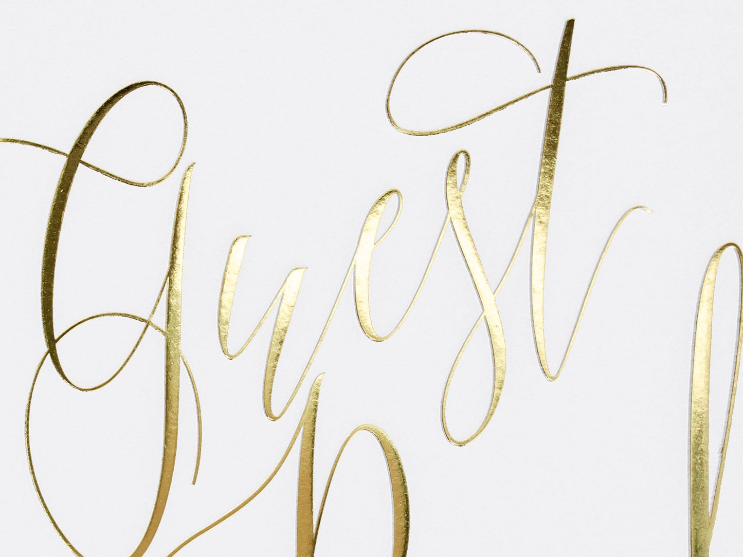 Gästebuch ♡ Weiß mit goldenem Schriftzug - Wedding-Secrets