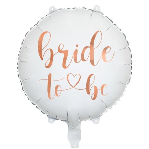 JGA Folienballon Bride to be, weiß - Wedding-Secrets