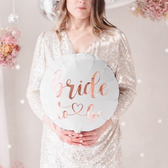 JGA Folienballon Bride to be, weiß - Wedding-Secrets