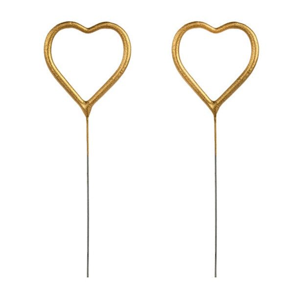 Wunderkerzen in Herzform ♡ z.B. für den Hochzeitstanz (2 Stk.) - Wedding-Secrets