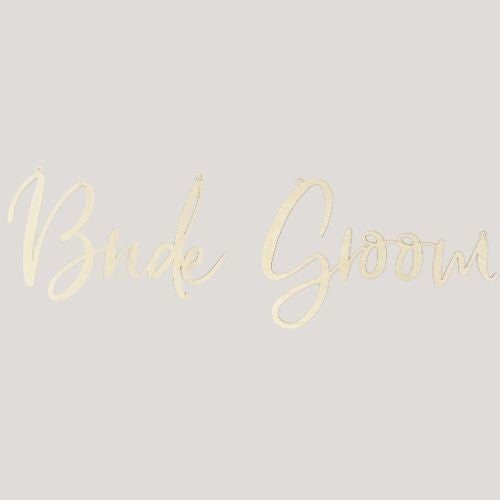 BRIDE & GROOM Stuhlschilder aus Naturholz - Wedding-Secrets