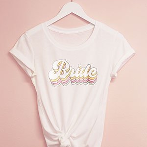 BRIDE JGA T-Shirt RETRO - Wedding-Secrets