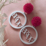 BRIDE OHRRINGE pink ♡ JGA Geschenk - Wedding-Secrets
