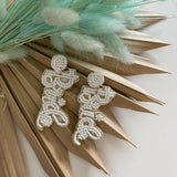 BRIDE OHRRINGE white ♡ JGA Geschenk - Wedding-Secrets