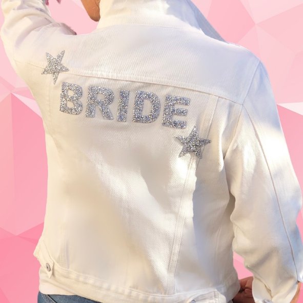 BRIDE Sparkle Jeansjacke - Wedding-Secrets