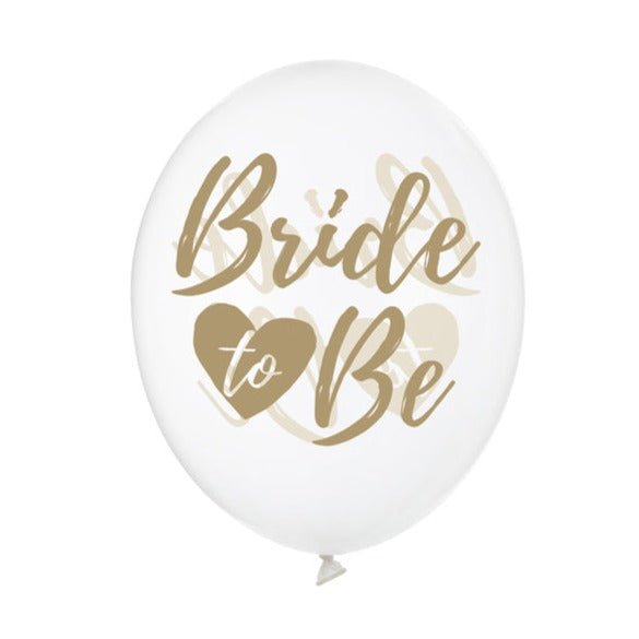 Bride to be Ballons transparent gold ♡ 6 Stk. Ø 30cm - Wedding-Secrets