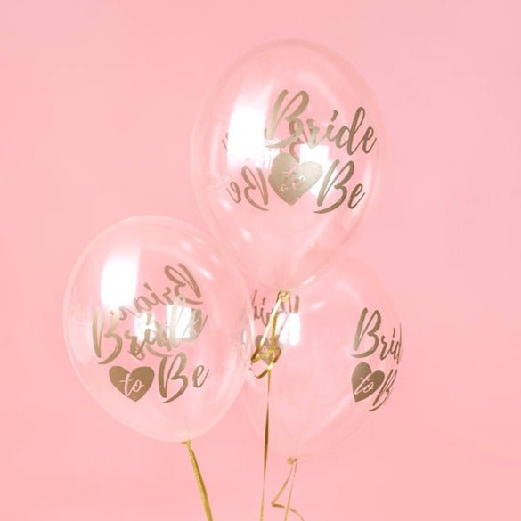 Bride to be Ballons transparent rosa ♡ 6 Stk. Ø 30cm - Wedding-Secrets