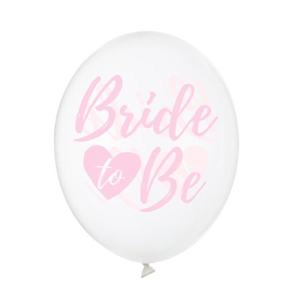 Bride to be Ballons transparent rosa ♡ 6 Stk. Ø 30cm - Wedding-Secrets