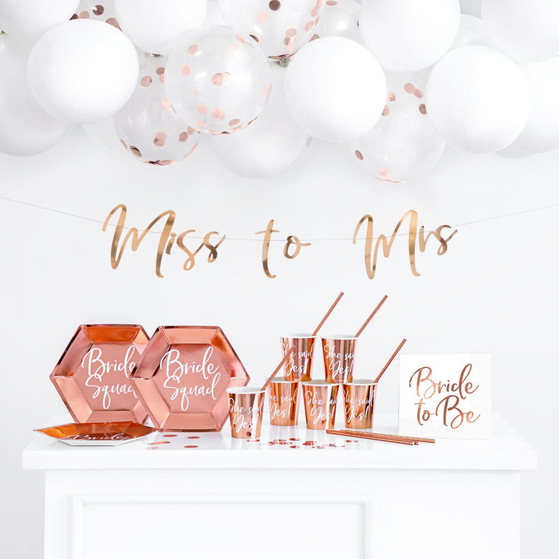 Bride to be Deko / JGA Deko Set (60-teilig) - Wedding-Secrets