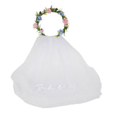 BRIDE TO BE Schleier mit Blumenkrone für den JGA - Wedding-Secrets