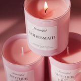 BRIDESMAID Duftkerze pink - Wedding-Secrets