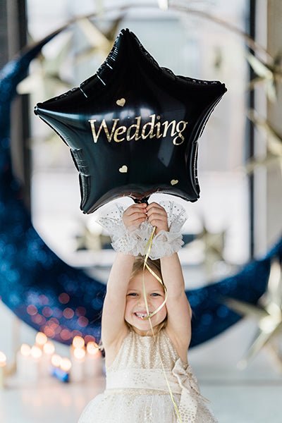 Buchstabenaufkleber in gold ♡ zum personalisieren von Ballons - Wedding-Secrets