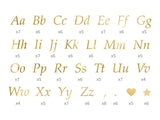 Buchstabenaufkleber in gold ♡ zum personalisieren von Ballons - Wedding-Secrets
