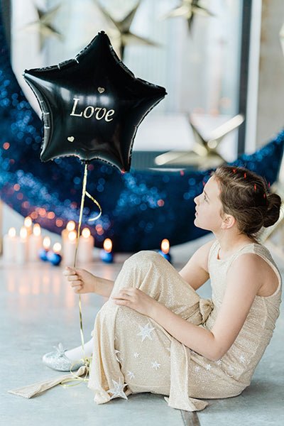 Buchstabenaufkleber in gold ♡ zum personalisieren von Ballons - Wedding-Secrets