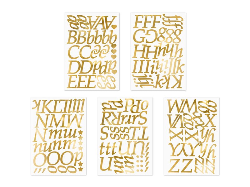 Buchstabenaufkleber in gold ♡ zum personalisieren von Ballons - Wedding-Secrets