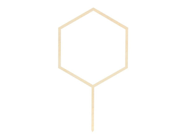 Cake-Topper HEXAGON aus Holz "zum selbst gestalten" - Wedding-Secrets