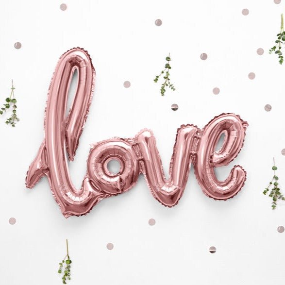 Folienballon Love roségold, 73x59cm JGA Deko - Wedding-Secrets