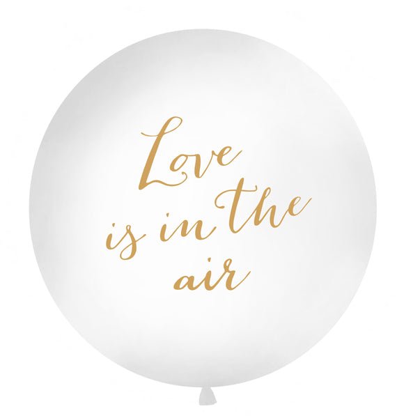 GIANT Ballon goldene Schrift ♡ Love is in the air ♡ (Ø ca. 1m) - Wedding-Secrets