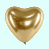 Glossy Herz Luftballons gold (50 Stk.) - Wedding-Secrets