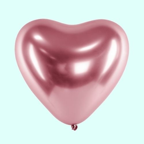Glossy Herz Luftballons roségold (50 Stk.) - Wedding-Secrets