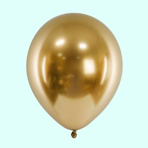 Glossy Luftballons gold (10 Stk.) - Wedding-Secrets
