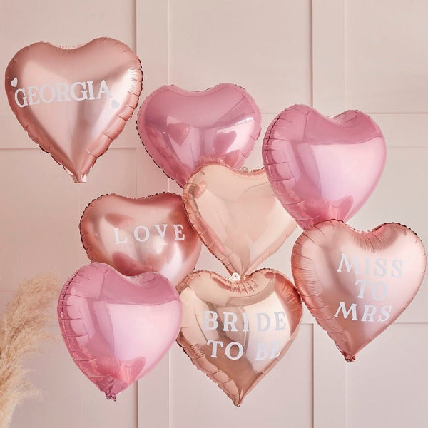 Herz Ballons mit Aufklebern zum personalisieren - Wedding-Secrets