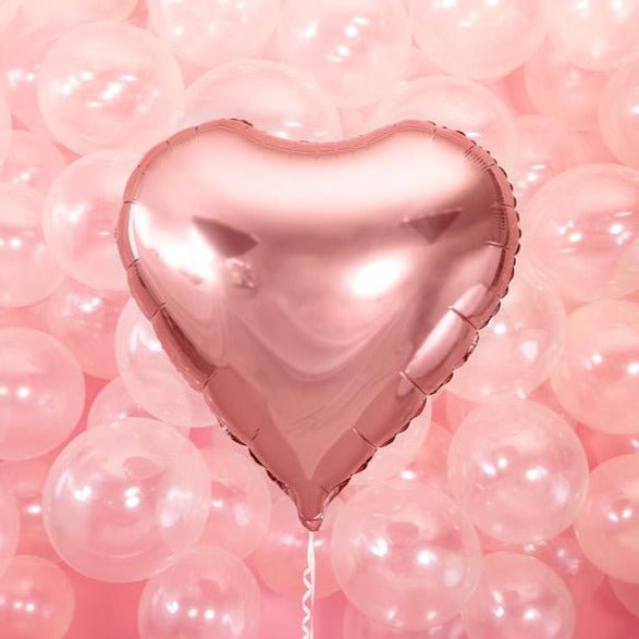HERZ Folienballon roségold (Ø 61 cm) - Wedding-Secrets