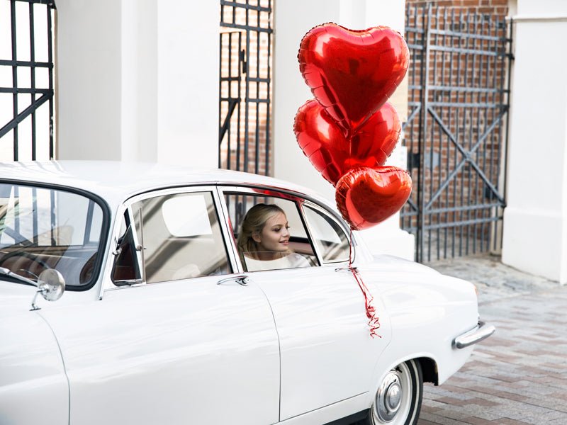 HERZ Folienballon rot (Ø 61 cm) - Wedding-Secrets