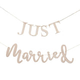JUST MARRIED Girlande aus Holz ♡ - Wedding-Secrets