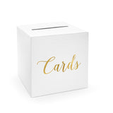 Kartenbox mit goldenem Metallic-Effekt - Wedding-Secrets