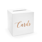 Kartenbox mit roségoldenem Metallic-Effekt - Wedding-Secrets