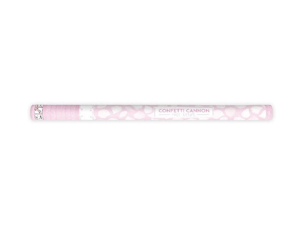 Konfetti Kanone mit weißen künstlichen Rosenblättern ♡ 60 cm - Wedding-Secrets