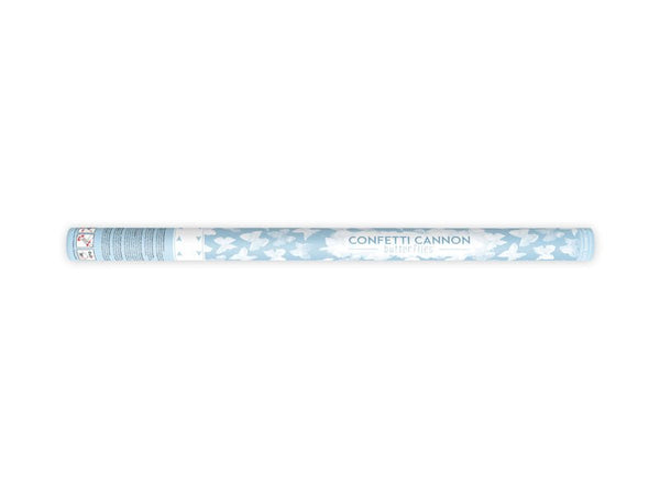 Konfetti Kanone mit weißen Schmetterlingen ♡ 60 cm - Wedding-Secrets