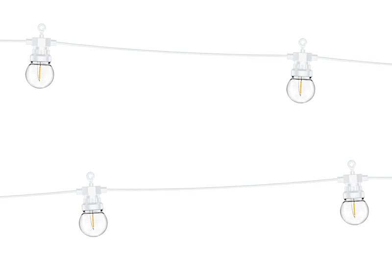 LED-Dekoleuchten in Form von Glühbirnen in weiß ♡ 5 m - Wedding-Secrets