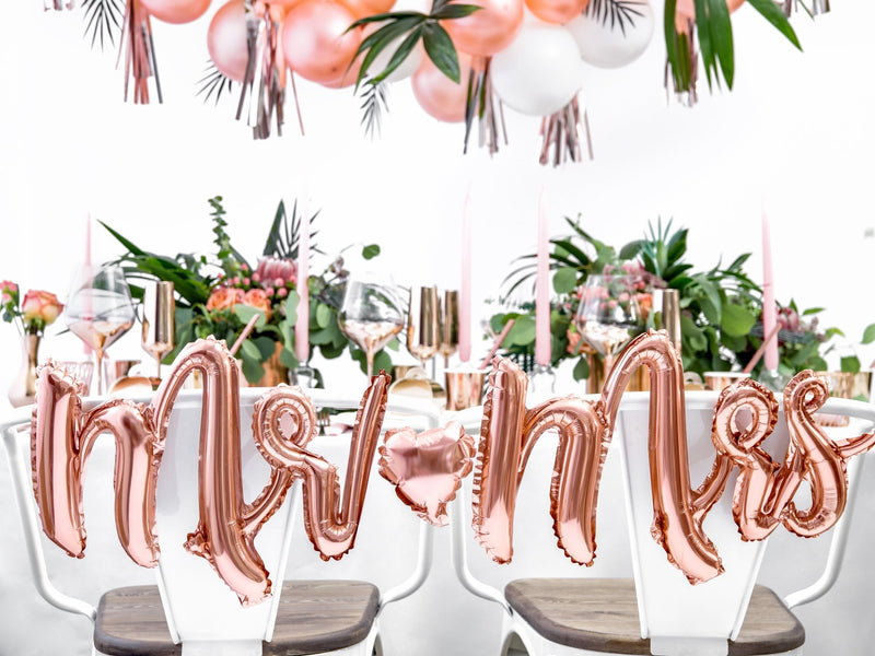 Mr. ♡ Mrs. Folienballon roségold - Wedding-Secrets