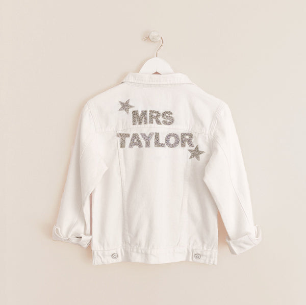 MRS. Sparkle Jeansjacke (personalisiert) - Wedding-Secrets