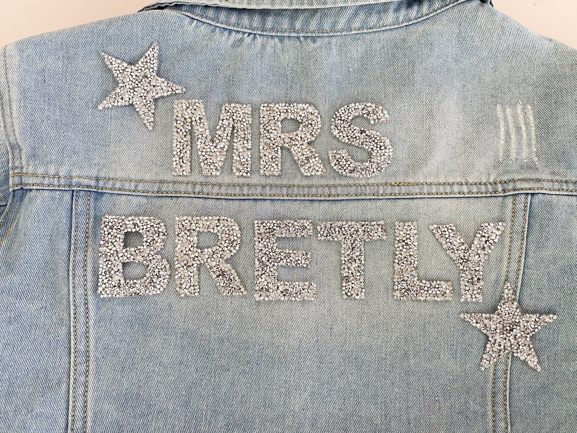 Personalisierte Sparkle Jeansjacke ♡ - Wedding-Secrets