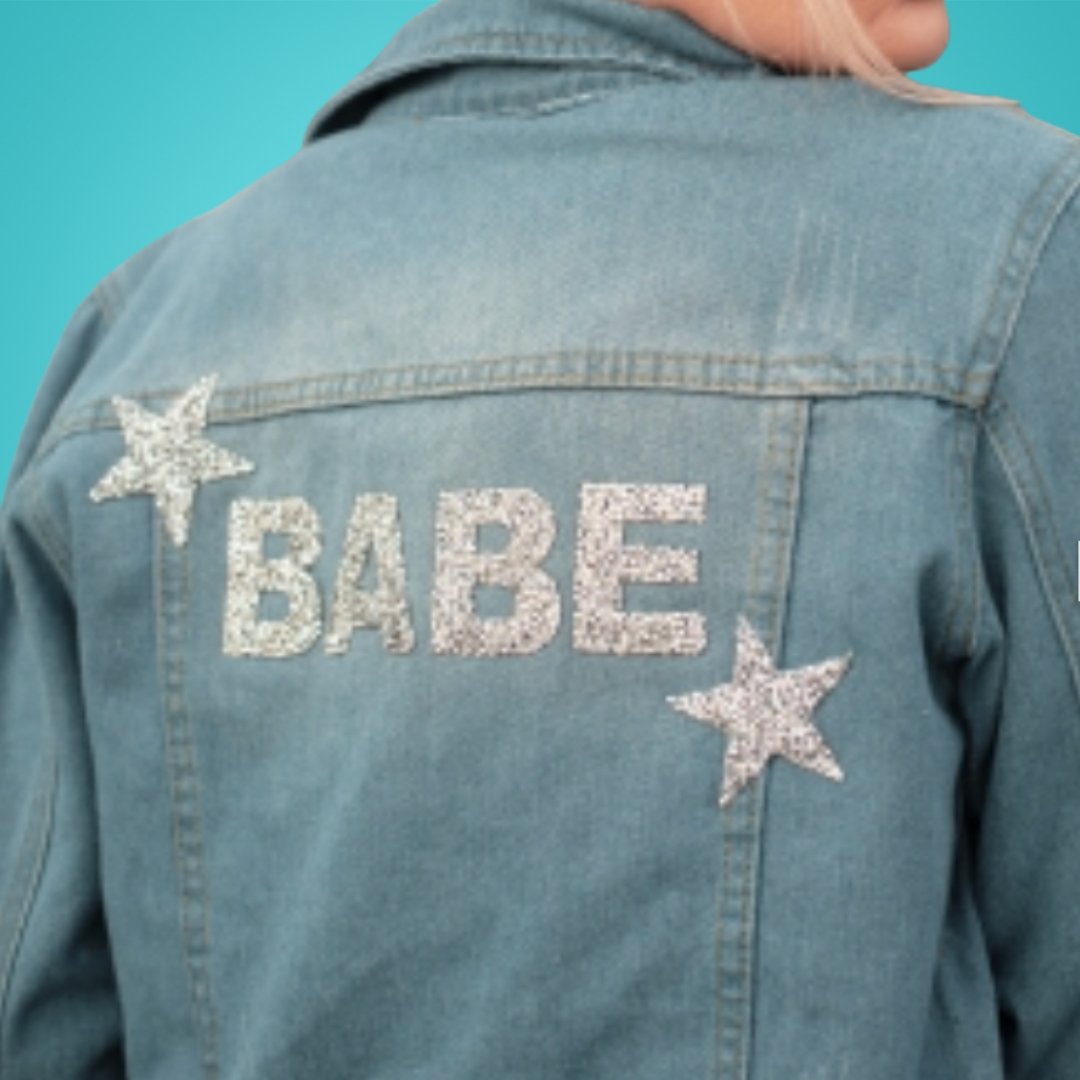 Personalisierte Sparkle Jeansjacke ♡ - Wedding-Secrets