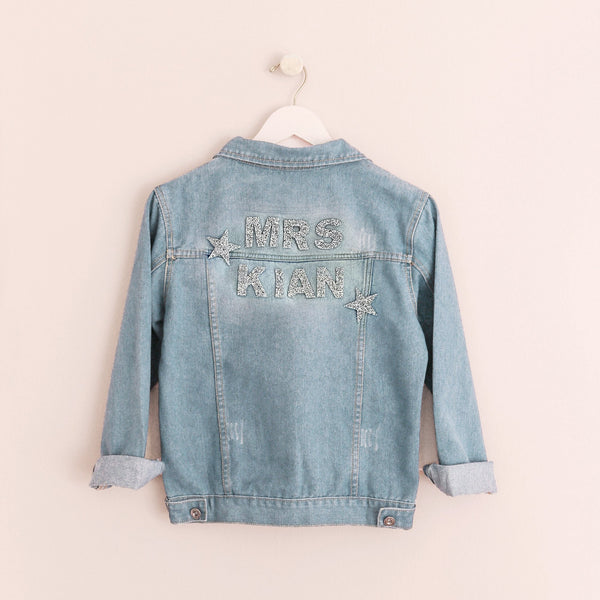 Personalisierte Sparkle Jeansjacke ♡ - Wedding-Secrets