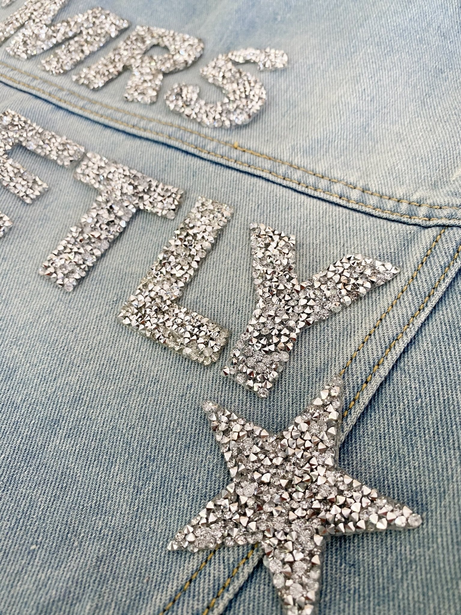 Personalisierte Sparkle Jeansjacke ♡ - Wedding-Secrets