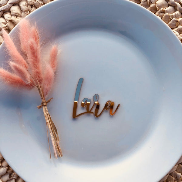 Personalisierte Tischkarten CLASSIC Roségold/Gold/Silber/Holz - Wedding-Secrets