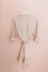 Personalisierter SATIN Morgenmantel ♡ Kimono Hochzeit - Wedding-Secrets