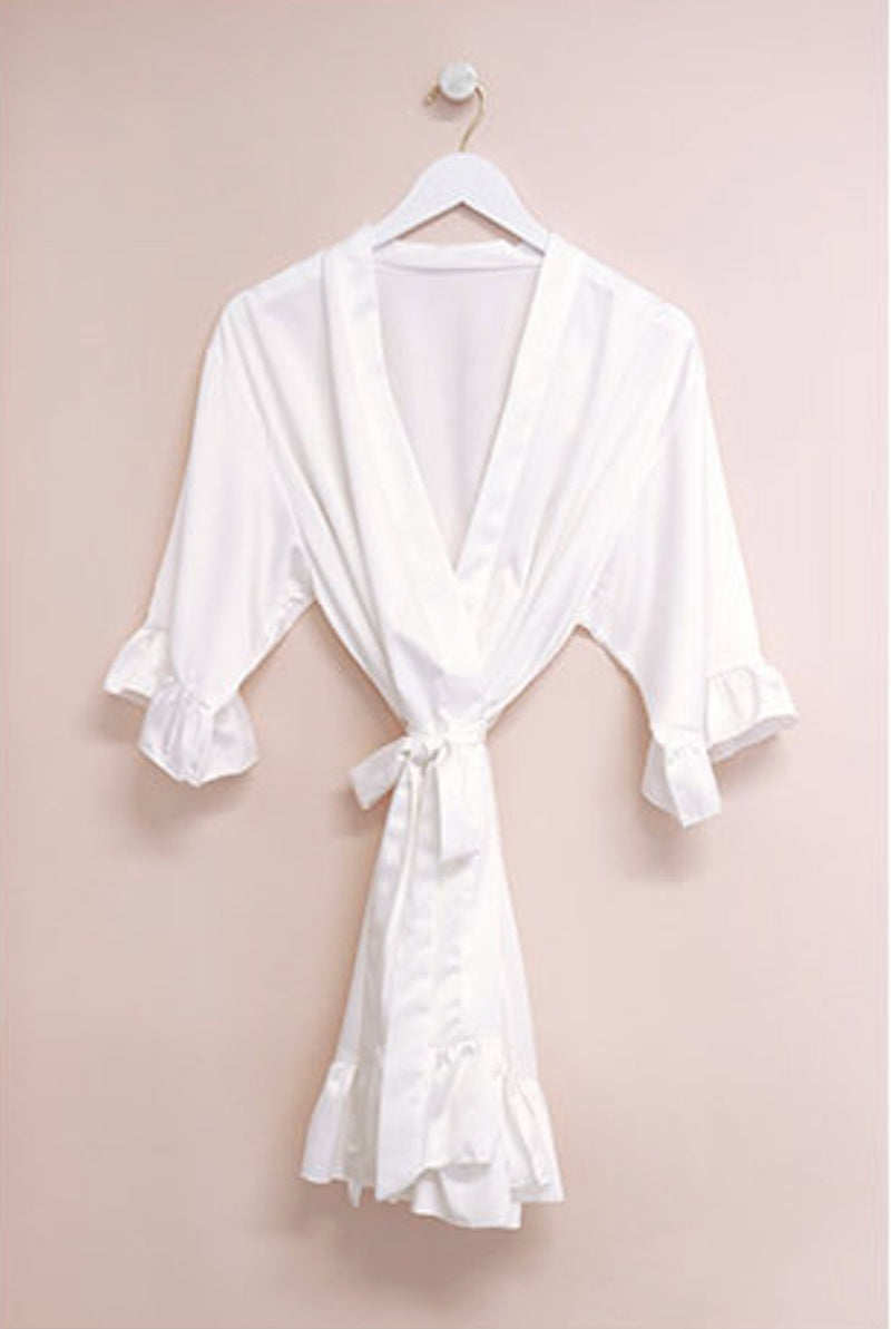 Personalisierter SATIN Morgenmantel ♡ Kimono Hochzeit - Wedding-Secrets