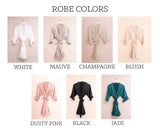 Personalisierter SATIN Morgenmantel ♡ Kimono Hochzeit - Wedding-Secrets