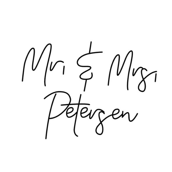Personalisiertes Neonschild "Mr. & Mrs. Nachname" - Wedding-Secrets