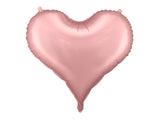 Satin-Folienluftballon Herz in hellrosa - Wedding-Secrets