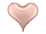 Satin-Folienluftballon Herz in roségold - Wedding-Secrets