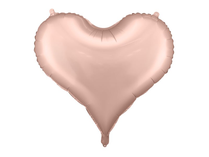 Satin-Folienluftballon Herz in roségold - Wedding-Secrets