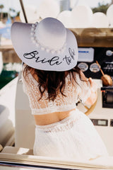 Sonnenhut ♡ BRIDE TO BE, WIFEY, MRS. NACHNAME, BRIDESMAID (personalisiert) - Wedding-Secrets